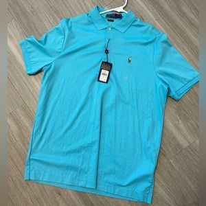 NWT Men’s POLO RALPH LAUREN Pima Cotton Soft Polo in True Aqua